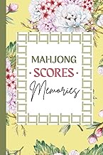 Mahjong Scores & Memories: Score Tracker Notebook with Yellow Chinoiserie Cover: 120 Pages | 6 x 9 S
