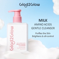 【Men skincare】Glad2Glow Milk Amino Acid Gentle Men Face Wash Cleanser Oil-Control Deep cleaning/ Pen