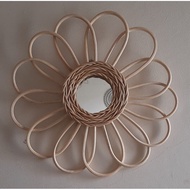 ✆♂❦ 40Cm full Wrapped Rattan Decorative Mirror 10cm Mirror cermin hias rotan lilit full 40cm cermin 10cm