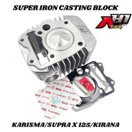 BORING BLOK SEHER BORE UP AH1 RACING KHARISMA SUPRA X 125 KIRANA KARISMA 57 MM - CYLINDER BLOCK BORI