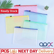 PAPER PRESERVE A3/A4/A5/A6/B4/B5 Zipper Mesh Bag Portable PVC Transparent File Document Zip Pouch