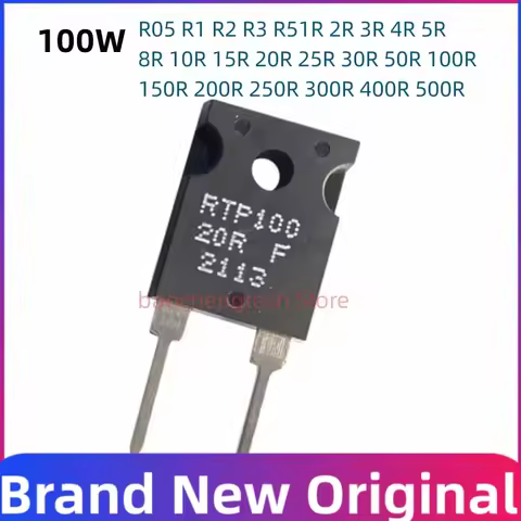 100WATT 5R 10R 15R 75R 100R 250R Thick film non-inductive resistor 0.05ohms to 50Kohms high-power TO