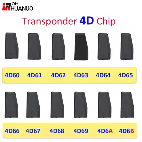 High Quality Transponder Car Key Chip 4D60 4D61 4D62 4D63 40Bit 4D63 80Bit 4D65 4D67 4D68 4D69 4D6A 