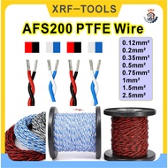 2Pin PTFE Wire AFS200 FEP Twisted Pair Electronic Signal Copper Cable Signal Line FEP Twisted Pair H