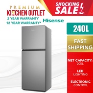 Hisense 240L 2 Door Non-Inverter Refrigerator RT266N4CGN | Fridge | Peti Sejuk | Peti Ais