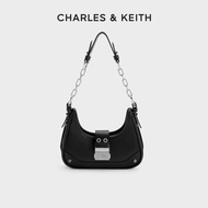 CHARLES and KEITH CK2-40271053 ประกบโซ่ใต้วงแขนกระเป๋าดวงจันทร์กระเป๋าผู้หญิง