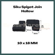 (ISI 4) Siku Plastik Aluminium Hollow 10 x 18 mm 1 x 18 cm Siku Penyambung Spigot Join Frame Sambung