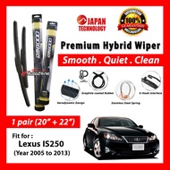 Lexus IS250 (20”+22”) Hybrid Wiper (2005 to 2013) (1 pair) Mirror Wiper (1 pair)