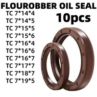 10pcs FKM TC 7*/14*15*16*17*18*19*20*22*4*5*6*7 skeleton oil seal, high temperature resistant, inner