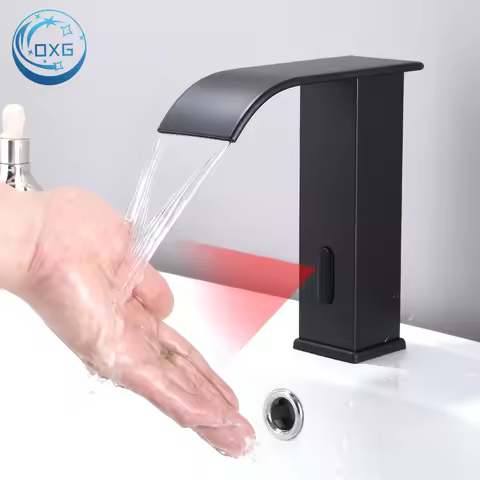 OXG Basin Faucet Automatic Sensor Waterfall Sink Faucet Bathroom Sink Faucet Washbasin Faucet Bathro