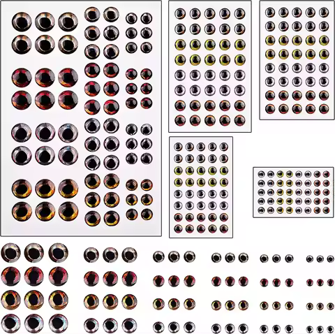 Fishing Lure Eyes 4D Artificial Fish Eyes for Making Fishing Bait Realistic Fly Tying Fake Eye Craft