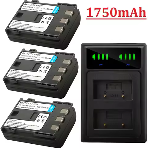 NB-2L NB-2LH NB2LH 2L 1750mah Battery with Charger for Canon DC310 DC420 EOS 350D 400D G7 G9 S30 S70