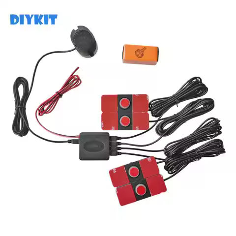 DIYKIT Car Parking Sensor Parking Radar Intelligent Parking Assistance 14mm Flat Sensors Reverse Rad