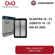 Hyundai Elentra engine air filter (2016 - 2021), Cerato (2019 - 2021), Kia K3 2022