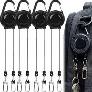 Heavy Duty Quick-pull Telescopic Badge Reel Holder Double-Ended Retractable Keychain Outdoor Backpac