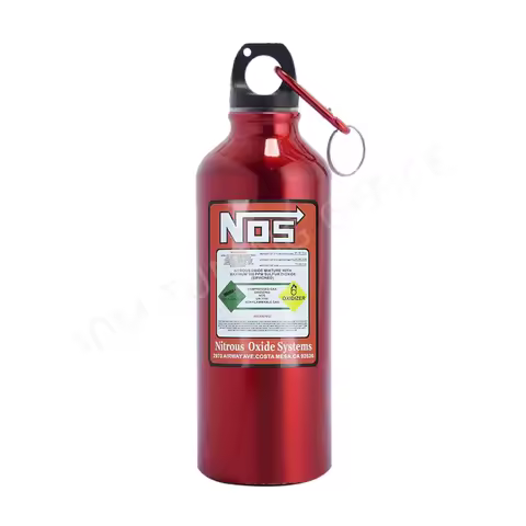 JDM Single Lay Aluminum 500ml NOS Bottle Styling Car Insulation Cup Kettle Travel Sports Style Bottl