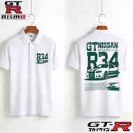 Racing Polo Shirts - Baju Racing Nismo GTR Nissan GTR R35 R32 R34 GTR Nismo Percetakan Polo Unisex C