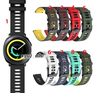 Sport Silicone Strap Two Color Watch Band For Samsung Watch 6 5 4 3 Active 2 Gear Sport