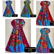 Daster Longdress Kencana Ungu Label biru Model Kerah Selempang Semi Kimono / Panjang Dress Semata ka