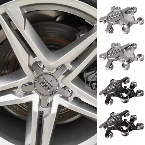 4Pcs 59mm 135mm Car Styling Wheel Center Cap Hub Covers Badge For Audi Sline A1 A3 A4 A5 A6 A7 A8 B8