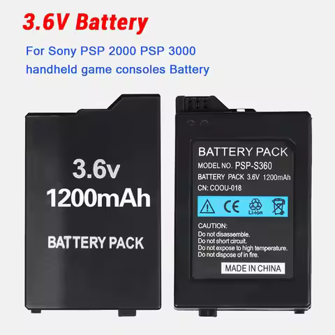 Psp-S110 3.6V Battery for Sony PSP Psp3000 Psp2000 2000 3000 3001 3004 Game Console Rechargeable Lit
