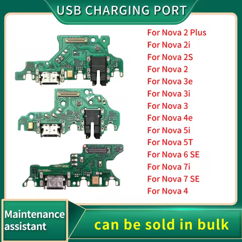 USB Charging Port For HuaWei Nova 7i 7 6 SE 5T 5i 4e 4 3 3i 3e 2S 2i 2 Plus Connector Board Parts Fl