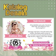 Aqiqah SYSIZE CARD / AQIQAH STICKER / AQIQAH CARD / BABY BIRTH CARD