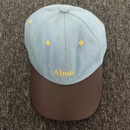 Qualified Aime Leon Dore American Retro Denim Stitching Light Blue Baseball Cap Curved Brim Adjustab