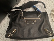 Balenciaga City metallic edge black bag
