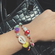 【熱賣】水晶 玻璃 淡水 珍珠 可愛蘑菇手鍊 | Y2K 千禧風