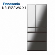 【Panasonic 國際牌】 NR-F659WX-X1 650公升 日製六門變頻玻璃冰箱 鑽石黑(含基本安裝)