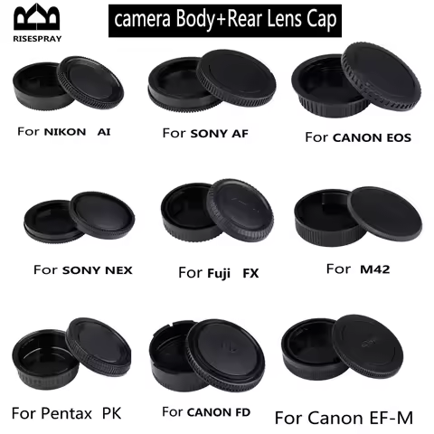 camera Body cap + Rear Lens Cap set for Canon EOS nikon AI Sony NEX Pentax PK Olympus M4/3 Panasonic