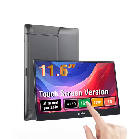 Anmite 11.6-Inch Portable Touch Monitor 768P HDR 16:9 Non-touch Optional For Xbox PS5 PS4 Switch Cel