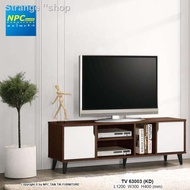 ☏NPC READY STOCK 4 feet / 5 feet TV Cabinet WHITE DOOR / TV Console / TV Media Storage Cabinet / Rak  - Sonoma Oak+White