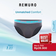 REMURO CloudFit Active Blue - Men's Briefs - 1 PCS - Multicolor Icy Blue