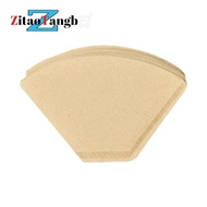 zitaotangb® Safe Edge Pressing Process Eco-friendly Filter Bag 100pcs Cone Coffee Filter Thickened Food Grade Safe Edge Pressed Fine Paper Original Wood Pulp Filter Bag Best Quality Filters for Coffee Lovers