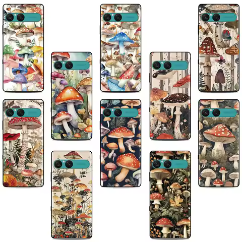 Mushroom Painted Case For ASUS Zenfone 10 9 8 Flip 5z ROG Phone 2 3 5 5s 6 7 Pro ZS630KL Silicone So