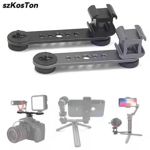 Hot Shoe Extension Bar Mount Cold Shoe Extension Flash Bracket Mount For Nikon Canon Sony Olympus DS