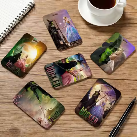 Movie W-Wicked Card Holder Employee Card Cover Lanyard Work Business ID Badge Holder Name Tag Cards 