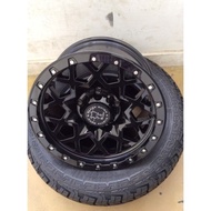 Black MVF Alloy Rim Wheels With Tyre Bundle Package (Set of 5) For Suzuki Jimny JB64 JB74 Tyres Tire Kenda BFGoodRich