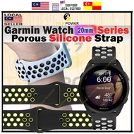Garmin Watch Series Strap 20mm Sport Double Color Porous Strap, Tali Jam Sport Garmin Forerunner App