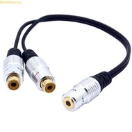 Doublebuy Gold Plated Cable 3 5mm Female to 2RCA Female Connector Cord Wire Line Enjoy Quality Sound