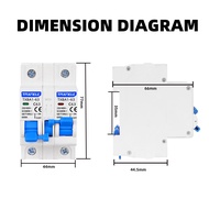 AC 40A 63A MCB Dual Power Manual Transfer Switch 1P+1P 2P+2P MTS Interlock Circuit Breaker Din Rail