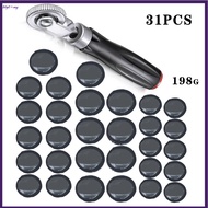 【BET】Car 30pcs 3 sizes Truck Tire Repair Rubber Patch Tool Kit 34/42/58mm w/ Roller[my]
