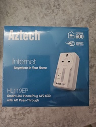 Aztech HL119EP Smart Link HomePlug AV2 600