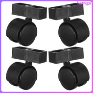 4 Pcs Flower Pot Tray with Wheels Floral Boxes for Arrangements 6.00X4.50X3.50CM Black PP  kevvga