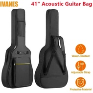 IVANES 40/41 Inch Guitar Bag Folk Acoustic Colorful Stylish Storage Pouch Guitar Container Instrument Bags Waterproof Acoustic 600D Oxford Cloth Backpack