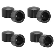 8X Black Front Axle Nut Cover Cap for Softail Sportster Dyna Road King Vrod King