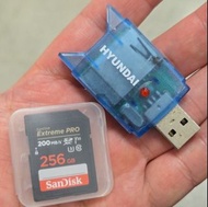 SanDisk Extreme PRO V30 U3 C10 UHS-I SDXC SD Card 256GB 記憶卡 連 USB讀卡器