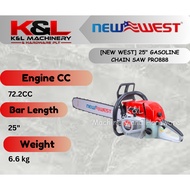 [New West] 25" Gasoline Chain Saw PRO888 72.2cc